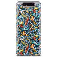 Samsung Galaxy A80 Kılıf Deniz Sporları Doodle Arka Kapak Koruma Desenli Full Koruyucu
