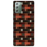 Samsung Galaxy Note 20 Kılıf Patchwork (19) Kılıfları Kahve Turuncu