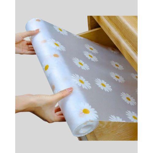 10 Metre Papatya Desenli Kaymaz Dolap Ve Çekmece İçi Mat