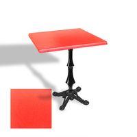Dockers Çipa 1012 Döküm Ayak Kare Masa 60X60 cm - (Werzalit, Wermodin ve Allzalit Tabla) - Kırmızı