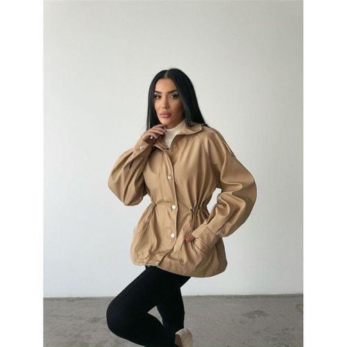 MONT BEL BÜZGÜ BALIKÇI YAKA SOFT KUMAŞ - Kahverengi