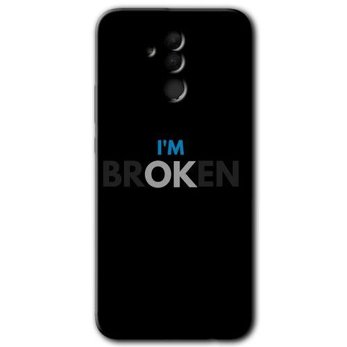 Huawei Mate 20 Lite Kılıf Baskılı Kapak - Im Broken +Tam Kaplayan Mat Seramik