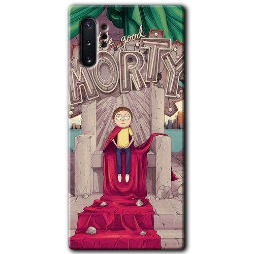 Potkal Hediye Fabrikası Samsung Galaxy Note 10 Plus Kılıf HD Desen Baskılı Arka Kapak - Morty