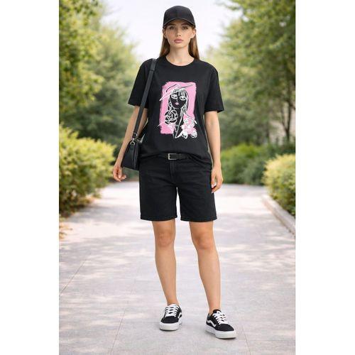 ALEXANDERGARDI Baskılı Bisiklet Yaka Kadın T-shirt