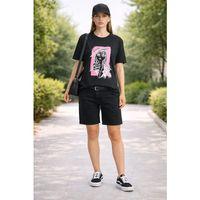 ALEXANDERGARDI Baskılı Bisiklet Yaka Kadın T-shirt