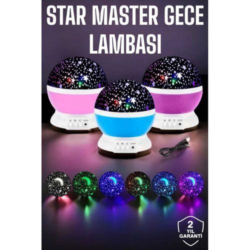 Mavi Ve Mor Işıklı Projeksiyon Lambası