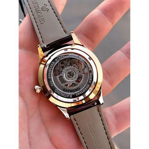 Raymond Nişan Ve Damatlara Özel Deri Kordon 2 Yıl Garantili Otomatik Erkek Kol Saati+Bileklik RMD.M9