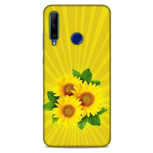 Lopard Huawei Honor 20 Lite Uyumlu Kılıf Bahar (16) Kalın Kılıf Ayçiçek