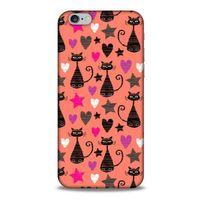 Lopard Apple Iphone 6 Uyumlu Kılıf Kediler (10) Full Koruma Kılıfı Kalpli Kedi