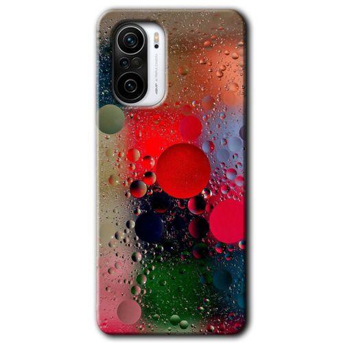 Redmi K40 Pro Kılıf HD Desen Baskılı Arka Kapak - Wet Bubbles + Kırılmaz Cam