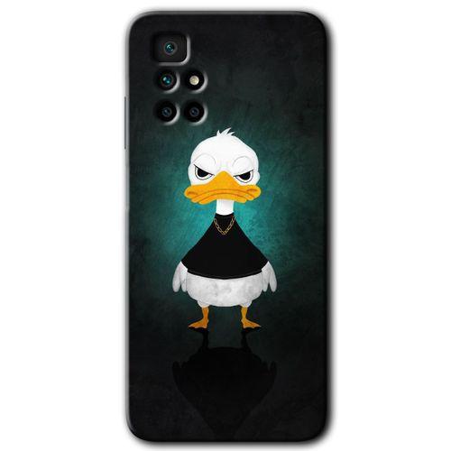 Xiaomi Redmi 10 Kılıf HD Desen Baskılı Arka Kapak + Temperli Cam - Angry Duck