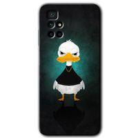 Xiaomi Redmi 10 Kılıf HD Desen Baskılı Arka Kapak + Temperli Cam - Angry Duck