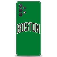 Samsung Galaxy A32 Kılıf HD Baskılı Kılıf - Boston Yeşil + Tam Ekran Koruyucu