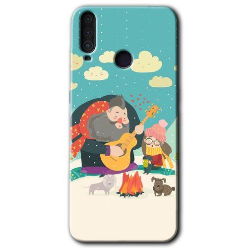 Potkal Hediye Fabrikası General Mobile GM 10 HD Baskılı Kılıf + 9D Tam Ekran Koruyucu - Kış Pikniği