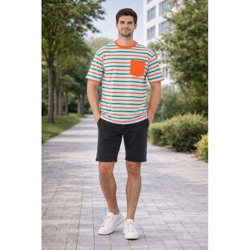 ALEXANDERGARDI Cep Detaylı Çizgili T-shirt