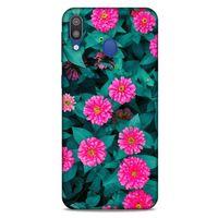 Lopard Samsung Galaxy M20 Uyumlu Kılıf Bahar (39) Liquid Crystal Kılıf Fuşya Çiçekler