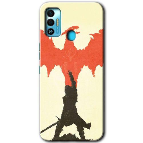 Potkal Hediye Fabrikası Tecno Spark 7T Kılıf HD Desen Baskılı Arka Kapak - Dragon Hunter 1