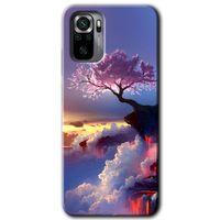 Xiaomi Redmi Note 10s Kılıf HD Desen Baskılı Arka Kapak + Temperli Cam - Wash Red Wall