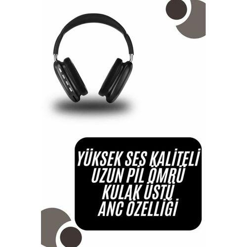 Kulak Üstü Kablosuz Bluetooth Kulaklık Yumuşak Süngerli Sd Kart Girişli