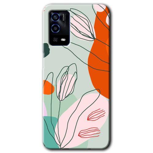 OPPO Oppo A55 Kılıf HD Desen Baskılı Arka Kapak - Vektör Çiçekler