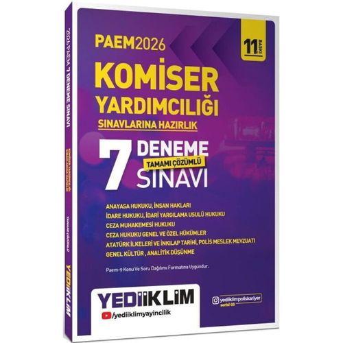 2026 PAEM Komiser Yardımcılığı Sınavlarına Hazırlık Tamamı Çözümlü 7 Deneme Yediiklim