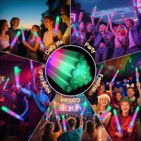 Led Işıklı 3 Modlu Kauçuk Işıklı Sünger Parti Çubuk Sopa - 46 cm (6’lı Paket)