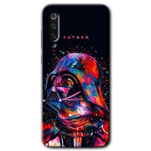Xiaomi Mi 9 Kılıf HD Desen Baskılı Arka Kapak+Temperli Cam - Father Vader