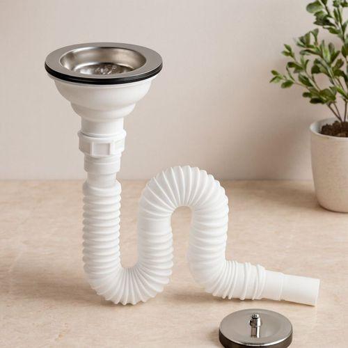 Filtreli körüklü çöpmak kafalı lavabo sifonu