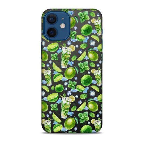 Frutix Lime 01 Apple iPhone 12 Mini Kılıf Desenli Silikon