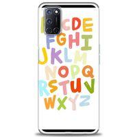 Oppo A72 Kılıf HD Baskılı Kılıf - Alfabe + Tam Ekran Koruyucu