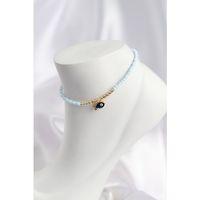 Mavi Renk Boncuklu Balık Figürlü Halhal