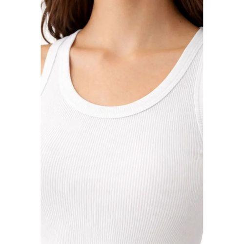 Fitilli Likralı Kaşkorse Atlet Vücuda Oturan Basic Şıklık - Beyaz