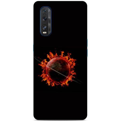 Lopard Oppo Find X2 Uyumlu Kılıf FireX (47) Crystal Flex Kılıf Satürn Ateşi