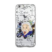 iPhone 6 Einstein In Formula Desenli Premium Şeffaf Silikon Kılıf