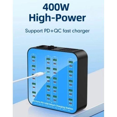 40 Portlu 400w Hızlı Şarj İstasyonu 20x Usb + 20x Type-c Pd Çıkışlı Şarj Cihazı