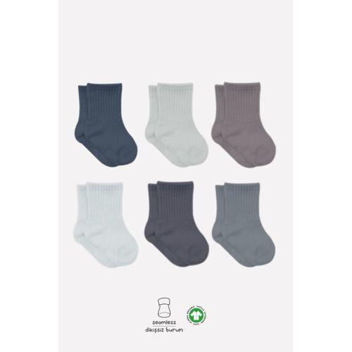 Bistyle Bistyle Mix Penye Soket Çorap 6'Lı BS10101M Antrasit