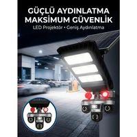 Güneş Enerjili Kablosuz Dış Mekan Güvenlik Kamerası Gece Görüşlü Led Projektörlü