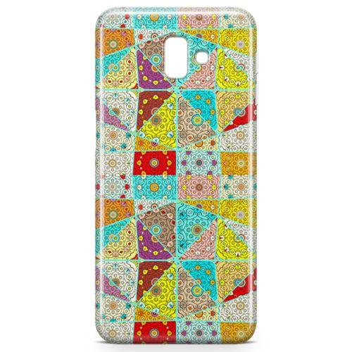 Samsung Galaxy J6 Plus Kılıf Teferruat Arka Kapak Koruma Desenli Full Koruyucu