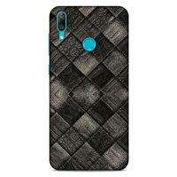 Huawei Y7 2019 Kılıf Patchwork (25) Antişok Kapak Siyah Gri