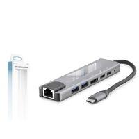 Type-C Combo Hub Hdmi 4K Usb 3.0 Lan 6 Port - Gri HDX7791