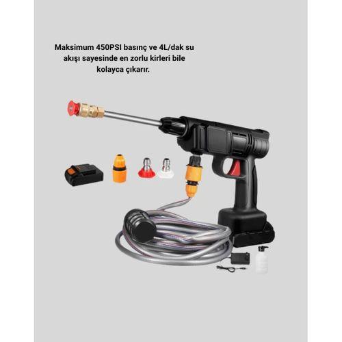 Kablosuz Basınçlı Yıkama Makinesi – 48v Güçlü Motor, 2 Pil Ve Köpük Hazneli