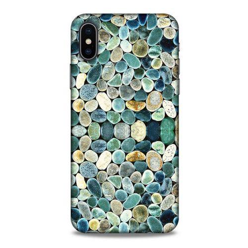 Apple iPhone XS Kılıf Baskılı Özel Seri Taşlı (48) Bumper Kılıf