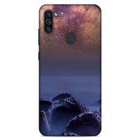 Lopard Samsung Galaxy M11 Uyumlu Kılıf Gece'S (26) Tpu Silikon Kılıf Bordo