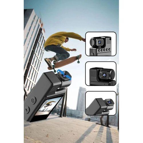 4k 180 Derece Vücut Kamerası Wifi Gece Görüşlü Aksiyon Kamerası