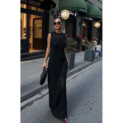 Afro Ajurlu Maksi Elbise 2796