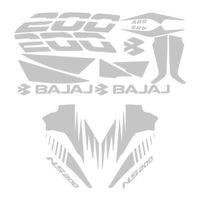 BAJAJ Bajaj Pulsar Ns200 Uyumlu Beyaz Sticker Set