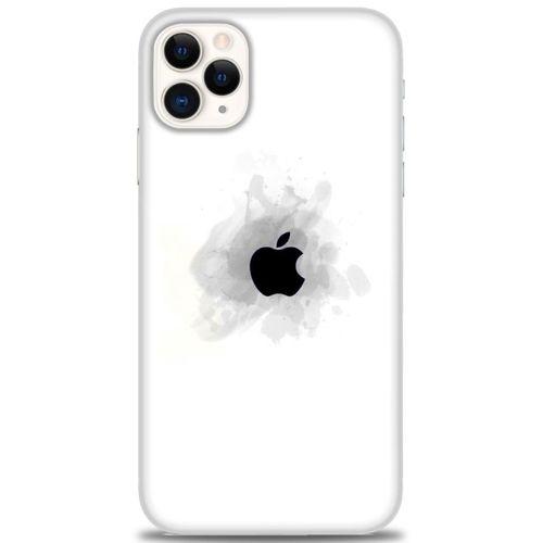 iPhone 11 Pro Kılıf HD Baskılı Kılıf - Siyah Elma + Tam Ekran Koruyucu