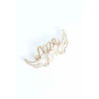 Zirkon Taşlı Metal Broş