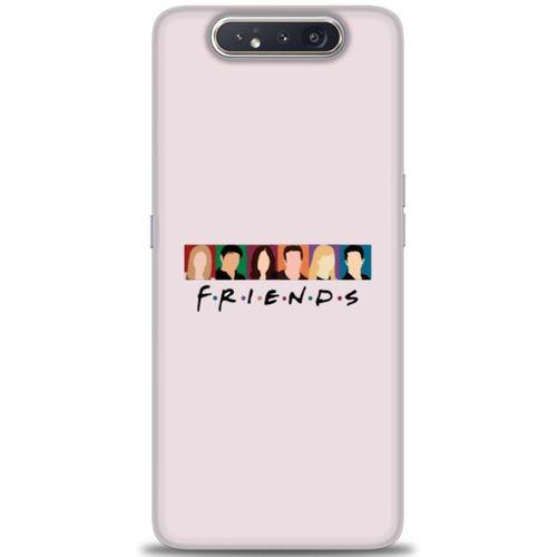 Samsung Galaxy A80 Kılıf HD Baskılı Kılıf - Renkli Friends + Tam Ekran Koruyucu
