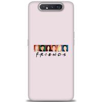 Samsung Galaxy A80 Kılıf HD Baskılı Kılıf - Renkli Friends + Tam Ekran Koruyucu